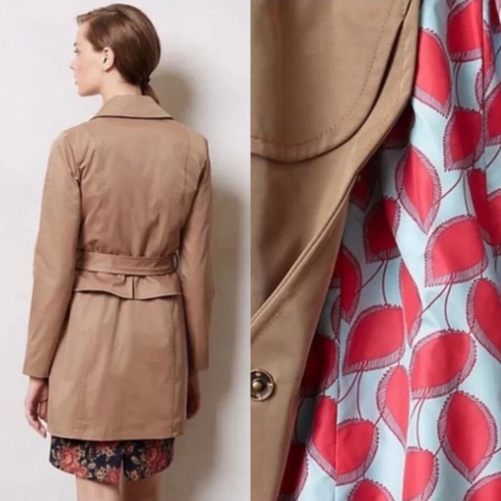 NWT Anthropologie Plenty by Tracy Reese Corin Trench Coat - Picture 2 of 10